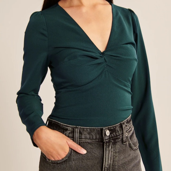 Long-Sleeve Twist-Front Blouse - Picture 4 of 7